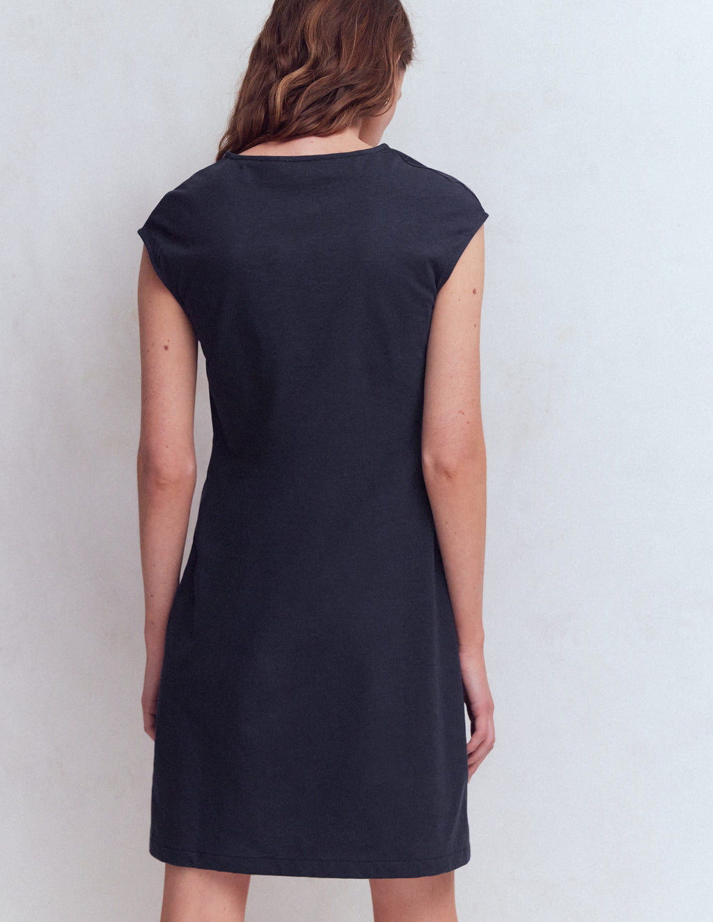 Delilah Twist Short Dress-Navy
