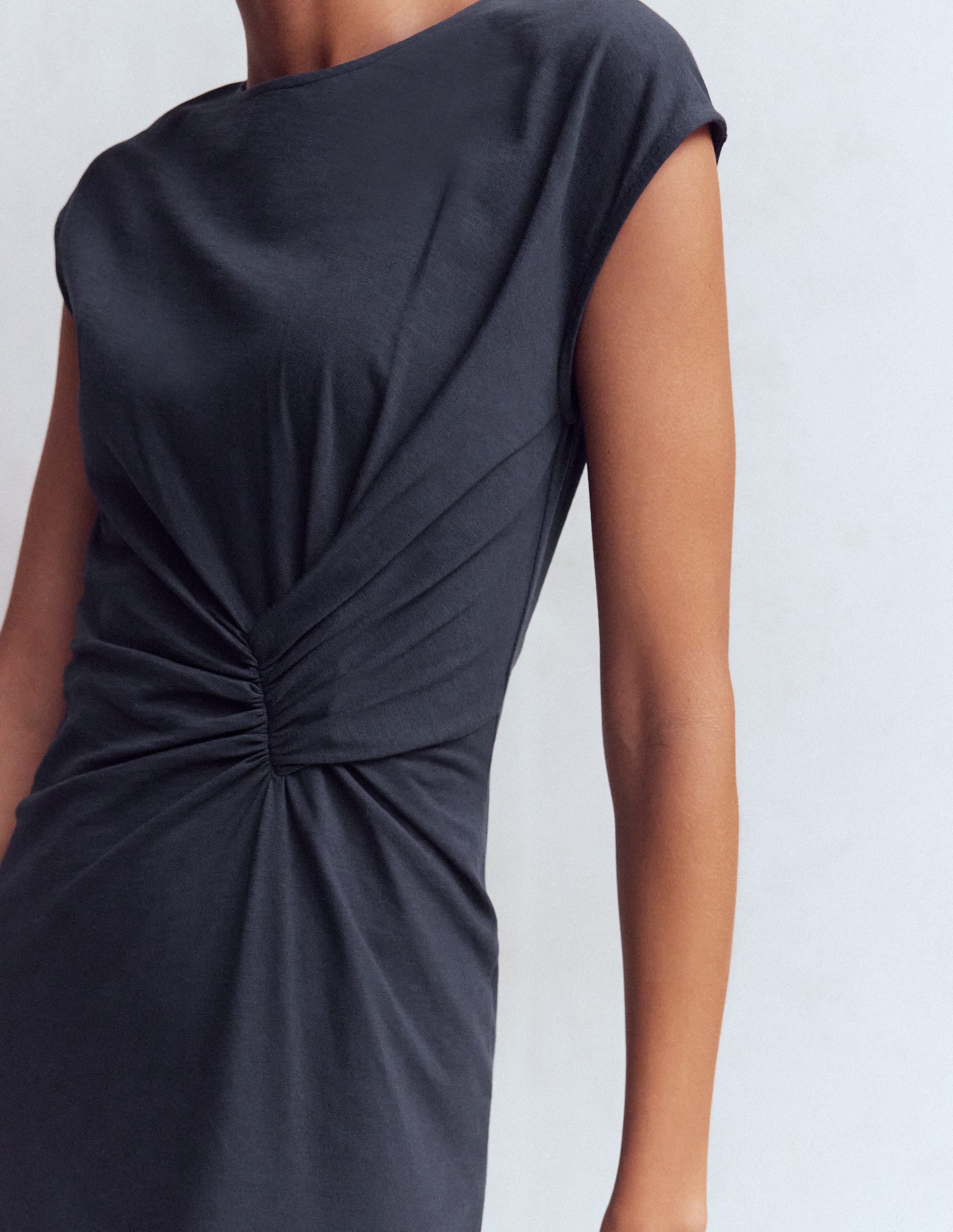 Delilah Twist Midi Dress-Navy